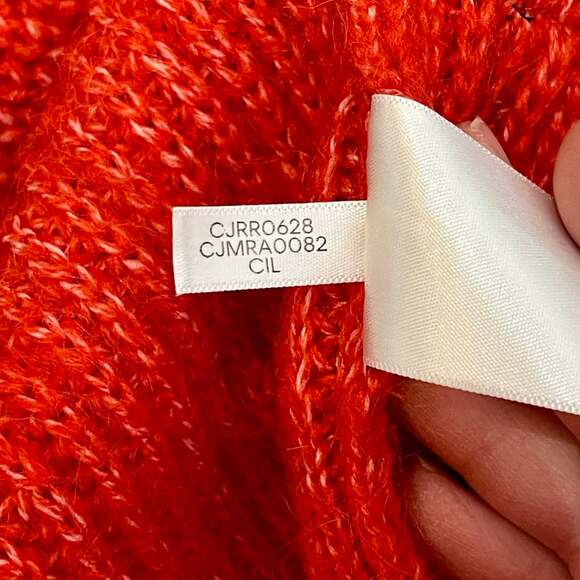 Calvin Klein Jeans Ribbed Quarter-Zip Knit Sweater In Red - Picture 7 of 7